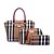 cheap Bag Sets-Women&#039;s Other Leather Type / PU(Polyurethane) Tote / Wallet / Shoulder Messenger Bag Geometric Brown / Blue / Bag Set