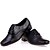 cheap Dance Shoes-Men&#039;s Modern Shoes Heel Low Heel Leather Lace-up Black