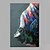 olcso Pop Art olajfestmények-Kézzel festett Állat Függőleges,Modern Egy elem Vászon Hang festett olajfestmény For lakberendezési