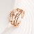 baratos Anéis-Mulheres Anéis de Casal Cristal Dourado Prata Zircão Formato Coroa Estilo simples Fashion Casamento Festa Jóias Coroa / Diário