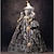 cheap Historical &amp; Vintage Costumes-Maria Antonietta Rococo Victorian 18th Century Vacation Dress Dress Party Costume Masquerade Prom Dress Women&#039;s Lace Satin Costume Gray Vintage Cosplay Prom Long Sleeve Long Length