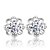 cheap Earrings-Women&#039;s Crystal Stud Earrings Hollow Out Flower Ladies Fashion Cute Sterling Silver Crystal Silver Earrings Jewelry Silver For Wedding Party Daily