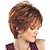 cheap Older Wigs-Synthetic Wig Wavy Wavy Wig Short Brown Synthetic Hair Women&#039;s Brown