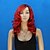 Χαμηλού Κόστους Συνθετικές Trendy Περούκες-Συνθετικές Περούκες Σγουρά Βαθύ Κύμα Βαθύ Κύμα Ασύμμετρο κούρεμα Με αφέλειες Περούκα Μακρύ Κόκκινο Συνθετικά μαλλιά Γυναικεία Φυσική γραμμή των μαλλιών Κόκκινο