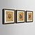 baratos Quadros com Moldura-Animal Quadros Emoldurados / Conjunto Emoldurado Wall Art,PVC Dourado Sem Cartolina de Passepartout com frame Wall Art