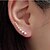 cheap Earrings-Women&#039;s Ear Cuff Climber Earrings Fashion Simple Style Hypoallergenic Rhinestone Silver Plated Imitation Diamond Earrings Jewelry Golden / Silver For Party Wedding Casual Daily