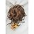 cheap Hair Pieces-new fashion brown mix red bendable wires short hairpiece tiny braids claw clip ponytail 0288a 6tr