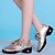 cheap Dance Sneakers-Women&#039;s Dance Sneakers Sneaker Low Heel Synthetic Lace-up Black / Silver / Gold