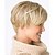 cheap Synthetic Trendy Wigs-Fashion Old Lady Blonde Color Short Straight Hair Synthetic Wigs