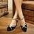 olcso Báli cipők és modern tánccipők-Női Modern Pihe Magassarkúk Gyakorlat Professzionális Beltéri Pántlika Kubai sarok Fekete 5 cm Szabványos méret