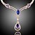זול סטים של תכשיטים-בגדי ריקוד נשים כחול סט תכשיטים עגילים תכשיטים עבור חתונה Party אירוע מיוחד יוֹם הַשָׁנָה יום הולדת ארוסים / מתנה / יומי