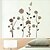 cheap Wall Stickers-Brown Flowers Corner Line Stickers Wall