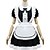 preiswerte Lolita Kleider-Classic Lolita Kleid Damen Japanisch Cosplay Kostüme Weiß / Schwarz Kurzarm Kürzer Länge / Klassische / Traditionelle Lolita