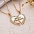 cheap Necklaces-Pendant Necklace Heart Initial Copper Golden Silver Necklace Jewelry For Thank You Daily Casual Valentine