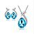 cheap Jewelry Sets-High Quality Water Drop Pendant Jewelry Set Necklace Earring (Assorted Color)
