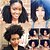billige Extensions med påsætningsclip-Clips på Menneskehår Extensions Krøllet Kinky Curly Menneskehår Peruviansk hår Sort