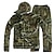 cheap Hunting Clothing-Men&#039;s Camo Shirt Hunting Shirt with Pants Outdoor Anti-Insect Breathable Sweat-Wicking Scratch Resistant Fall Spring Summer Clothing Suit Fleece Elastane Cotton Long Sleeve Hunting Fishing Camouflage