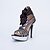 abordables Sandales femme-Femme Chaussures Similicuir Printemps / Eté Talon Aiguille / Plateau Ruban / Lacet Noir / Mariage