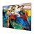 olcso Absztrakt festmények-Hang festett olajfestmény Kézzel festett - Absztrakt Modern Kerettel / Nyújtott vászon
