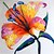 baratos Pinturas Florais/Botânicas-Pintados à mão Floral/BotânicoModerno 1 Painel Tela Pintura a Óleo For Decoração para casa