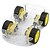billiga Robotar och tillbehör-dubbla lager 4-motor Smart Car chassi w / hastighetsmätning kodad skiva - svart + gul