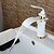 お買い得  クラシカル-バスルームのシンクの蛇口 - 滝状吐水タイプ 塗装仕上げ センターセット シングルハンドルつの穴Bath Taps / 真鍮