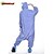 halpa Kigurumi-pyjamat-Aikuisten Kigurumi-pyjama Hirviö Sininen hirviö Eläin Tilkkutäkki Pyjamahaalarit Yöpuvut Hauska puku Polaarinen fleece Cosplay varten Miehet ja naiset Halloween Eläinten yöpuvut Sarjakuva