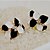 cheap Earrings-Women&#039;s Cubic Zirconia Stud Earrings Earrings Flower Ladies Work Bohemian Fashion Vintage Boho Earrings Jewelry Black-White-Beige / White / Black For Daily