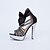 abordables Sandales femme-Femme Chaussures Similicuir Printemps / Eté Talon Aiguille / Plateau Ruban / Lacet Noir / Mariage