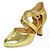 baratos Sapatos Para Dança de Salão &amp; Dança Moderna-Mulheres Sapatos de Dança Moderna Flocagem Têni Salto Robusto Personalizável Sapatos de Dança Preto / Prateado / Dourado / Interior