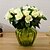 Χαμηλού Κόστους Ψεύτικα Λουλούδια-Ψεύτικα λουλούδια 6 Κλαδί Ευρωπαϊκό Στυλ Γαρδένια Λουλούδι για Τραπέζι