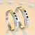 cheap Rings-Men&#039;s / Women&#039;s / Couple&#039;s Couple Rings - Sterling Silver Adjustable For Wedding / Party / Daily / Zircon