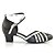 olcso Báli cipők és modern tánccipők-Női Latin cipők Bőrutánzat Sportcipő Vaskosabb sarok Személyre szabható Dance Shoes Black and Sliver / Otthoni