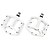 cheap Pedals-Bike Pedals Adjustable Aluminium Alloy for Cycling Bicycle Mountain Bike / MTB Road Bike Cycling / Bike White