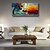voordelige Abstracte schilderijen-Hang-geschilderd olieverfschilderij Handgeschilderde - Abstract Modern Inclusief Inner Frame / Uitgerekt canvas