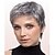 billige eldre parykk-grå parykker for kvinner syntetisk parykk rett rett parykk kort grå syntetisk hår grå