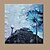 billige Abstrakte malerier-Hang-Painted Oliemaleri Hånd malede - Landskab Moderne Omfatter indre ramme / Stretched Canvas