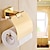 billige Tilbehørssett til badet-Tilbehørssett til badeværelset Moderne Messing 6stk - Hotell bad Toalettrullholder / Krok til morgenkåpe / tårn bar / Ti-PVD
