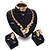 זול סט תכשיטים-סט תכשיטים חפת קלסי מסיבה וינטאג&#039; ארופאי עגילים תכשיטים זהב עבור 1set