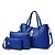 baratos Conjunto de Bolsas-Mulheres Bolsas PU Tote / Bolsa de Ombro / Conjuntos de saco 3 Pcs Purse Set Tachas Sólido Vermelho / Azul / Rosa claro