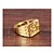 cheap Rings-Men&#039;s Band Ring thumb ring Gold Plated Asian Fashion Ring Jewelry Gold For Wedding Party Daily Casual Sports Adjustable