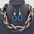 cheap Jewelry Sets-Women&#039;s Ladies Earrings Jewelry Blue / Golden / Rainbow For Wedding Party Daily Casual / Necklace