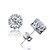 cheap Earrings-Crystal AAA Cubic Zirconia Stud Earrings Magic Back Earring Solitaire Round Cut Crown Ladies Basic Elegant Fashion Simple Style Blinging Sterling Silver Zircon Cubic Zirconia Earrings Jewelry Silver