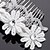 رخيصةأون כיסוי ראש לחתונה-Rhinestone Alloy Hair Combs Headpiece