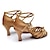 voordelige Latin dansschoenen-Dames Latin schoenen Ballroom schoenen Salsa schoenen Line dance Voor Binnen Satijn Standaard Sandalen Luipaard Gesp Kruisriem Zwart goud Zwart / Rood Luipaard
