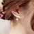 billiga Örhängen-Women&#039;s Cubic Zirconia Jacket Earrings Classic Office / career Pearl Imitation Pearl Zircon Earrings Jewelry Silver / Golden For Daily Casual