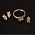 זול סט תכשיטים-סט תכשיטים חפת קלסי מסיבה וינטאג&#039; ארופאי עגילים תכשיטים זהב עבור 1set