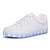 cheap Women&#039;s Sneakers-Unisex Shoes PU Spring Fall Light Up Shoes Comfort Sneakers Walking Shoes Flat Heel Round Toe LED Lace-up for Athletic Outdoor White Black