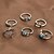 olcso Divatos gyűrű-Női Ékszer készlet Gyűrűk készlet 6db Ezüst Ötvözet Divat Parti Napi Ékszerek Egymásra rakható