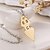 Недорогие Модные ожерелья-Ожерелья с подвесками Сердце Медь Золотой Ожерелье Бижутерия Назначение Спасибо Повседневные Валентин